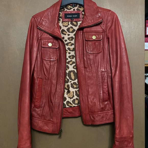 Red Leather Jacket - Picture 1 of 5